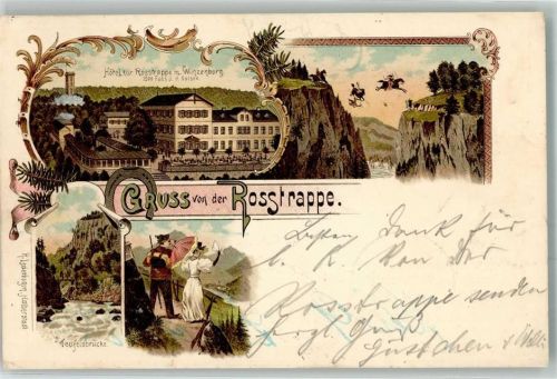 Thale 1899 Hotel Zur Rosstrappe Winzenburg Teufelsbrücke