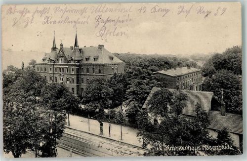 Kreuzberg 1914 Krankenhaus Hasenheide Stempel Reservelazarett