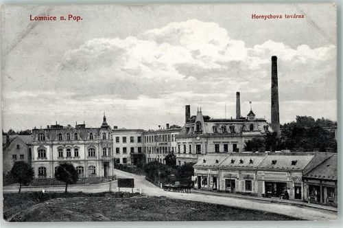 Lomnice nad Popelkou 1914 Hornychova tovarna