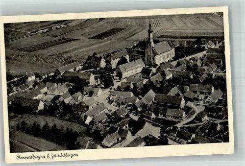 Obermedlingen Fliegeraufnahme Obermeldingen Klosterkirche