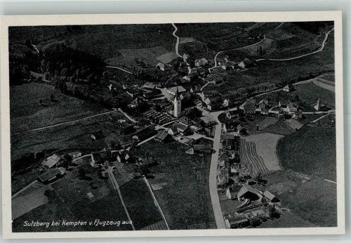 87477 W8961 Sulzberg , Allgäu 1942 Foto AK Fliegeraufnahme