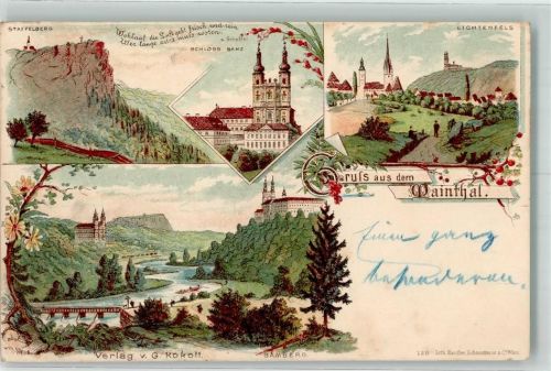Lichtenfels 1898 Staffelberg Maintal Schloss Banz Bamberg