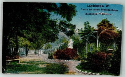 Landsberg a.d. Warthe 1918 Parite am Schützenhaus Feldpost WK I
