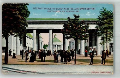 Dresden 1911 Nr. 65 Hygiene Ausstellung Haupteingang