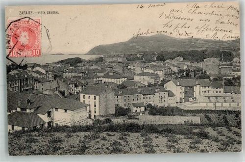 Zarauz 1906 Briefmarke bildseitig