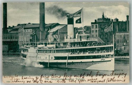 1906 Dampfer The Greyhound leaving Toledo
