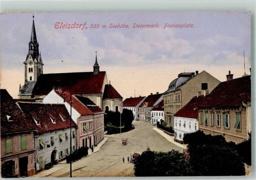 Gleisdorf 1912 Kirche Florianplatz