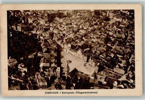Eisenach 1924 Fliegeraufnahme Fliegerbild Nr. 105 Karlsplatz