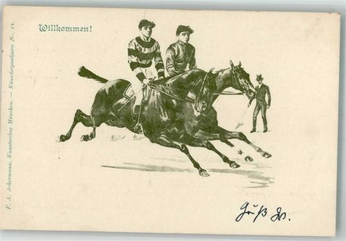 1898 Verlag Ackermann Nr. 13 Willkommen +Adelskorrespondenz