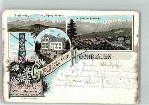 Badenweiler 1896 Der Blauen
