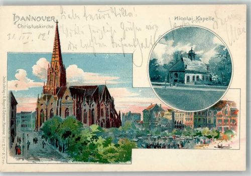 Hannover 1902 Christuskirche Nicolaikapelle