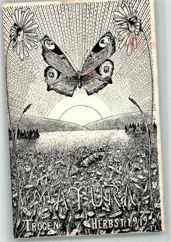 Trogen 1919 Schmetterling Sonnenaufgang