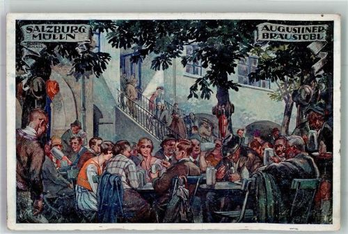 Salzburg 1921 Gasthaus Augustiner Bräustübl