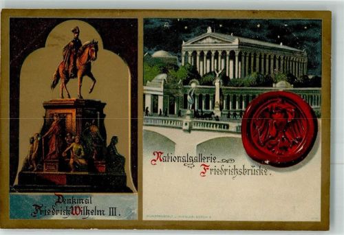 Tiergarten Denkmal Friedrich Wilhelm III Nationalgalerie Friedrichbrücke