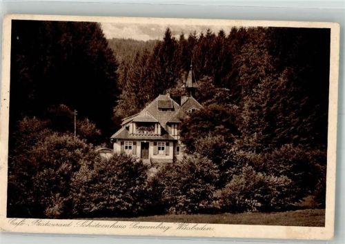 Wiesbaden 1932 Cafe Gasthaus Schützenhaus Sonnenberg