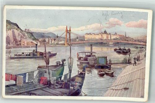 Budapest 1013 kgl. Burg Elisabeth-Brücke B.K.W.I.