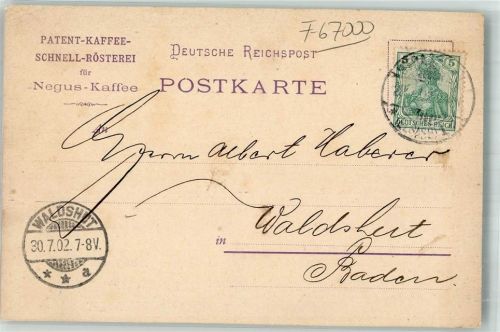 Strasbourg 1902 Handlung Scholler und Mayer Kaffee-Schnell-Rösterei