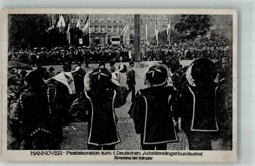 Hannover 1928 1. Deutsche Arbeitersängerbundesfest, Empfang der Sänger