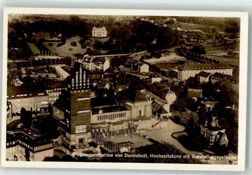 W6100 Darmstadt Hansa Luftbild Künstlerkolonie Ausstellungsgelände Architektur Kunstgeschichte Darmstadt 1939