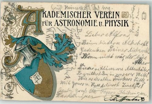 Berlin Mitte 1906 Akademischer Verein für Astronomie und Physik beschnitten
