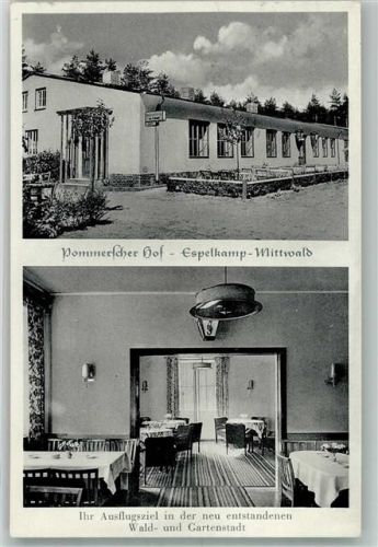 Espelkamp 1958 Pension Gasthaus Pommerscher Hof