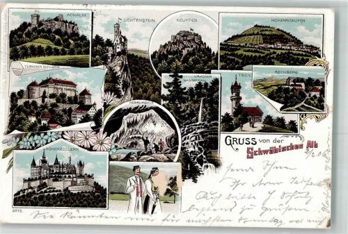 Achalm 1906 Schwäbische Alb Teck Rechberg Neuffen
