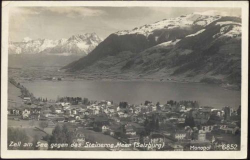 1929 Zell am See, Österreich, Blick gegen das steinerne Meer,A. G. Schöllhorn AKU1