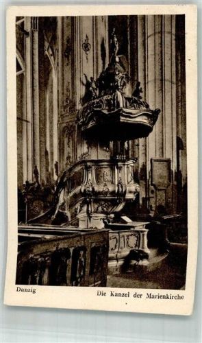 Danzig 1935 Marien- Kirche Kanzel