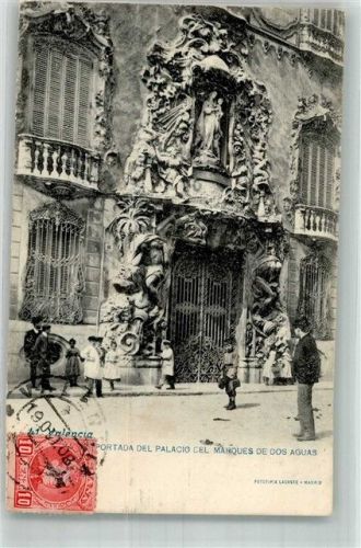 Valencia 1910 Palacio del Marques de dos Aguas Marke bildseitig