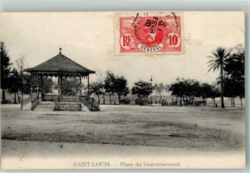 St. Louis 1910 Place du Gouvernement Briefmarke bildseitig