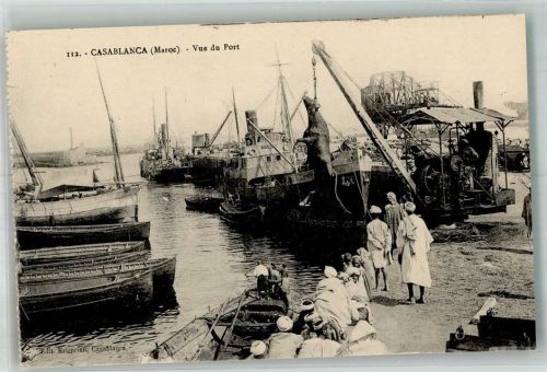 Casablanca Hafen Tracht Kran Rind