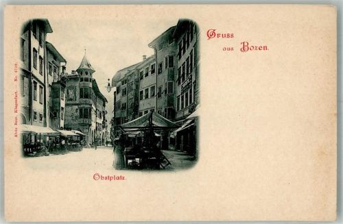 Bozen Marktszene Obstplatz