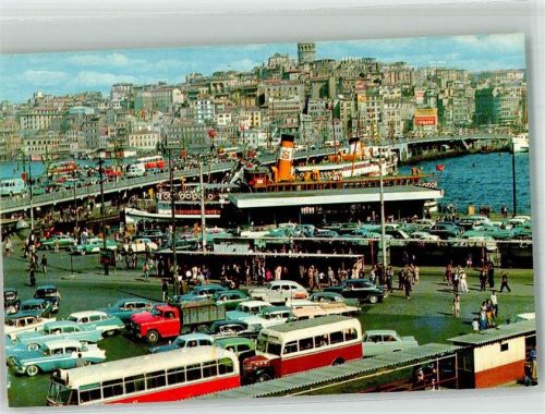 Konstantinopel LKW Omnibus Auto Hafen Galata Bridge