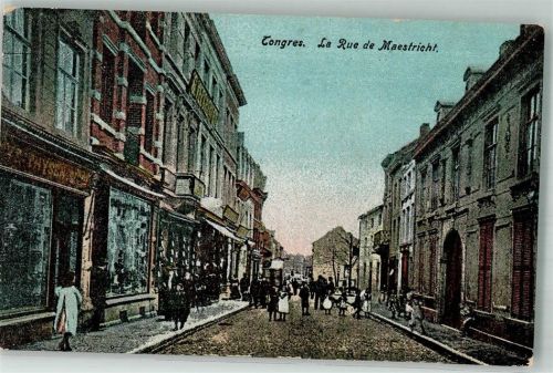 Tongres 1916 La Rue de Maestrich Feldpost WK I 2.Landsturm Inf-Ersatz Bat. Weimar