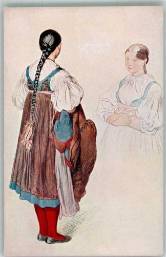 sign. J. Manes Jeune fille de Tesin Nr. 53