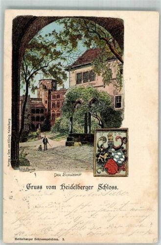 Heidelberg 1897 Verlag Edm. v. König Schloßansichten Nr. 2