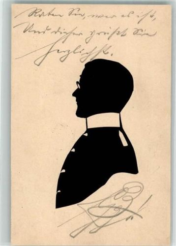 1906 Silhouette Mann mit Brille