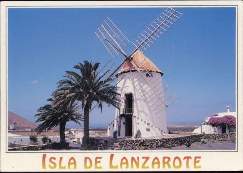 1999 Insel Lanzarote, Windmühle (windmill), Spanien (Spain).,Edifoto