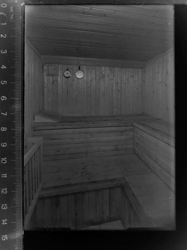 34587 W3582 Gensungen , Hess GLASNEGATIV Haus Margarete Sauna
