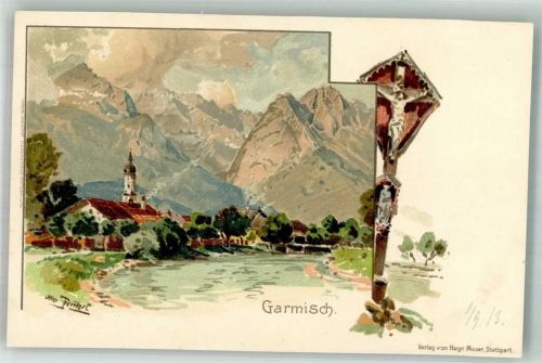 Garmisch sign. Stützel Otto Flurkreuz