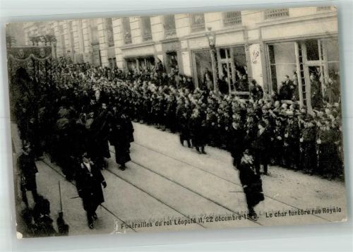 Brüssel 1910 Funérailles du roi Lépold II.