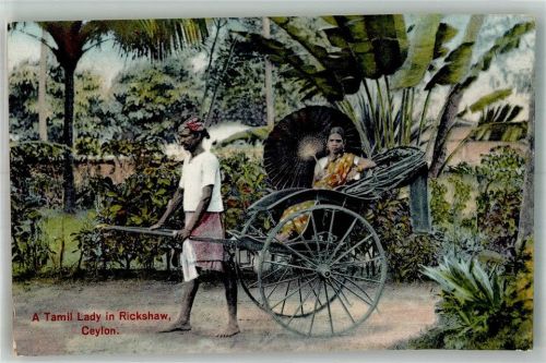 Tamil Lady in Richshaw