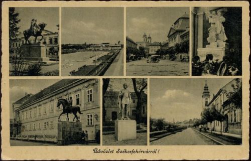 um 1930/40 Budapest, 7 Ansichten, Staturen,Gardony es Fenyvesi kepeslevelezölap-Kiadovallalat