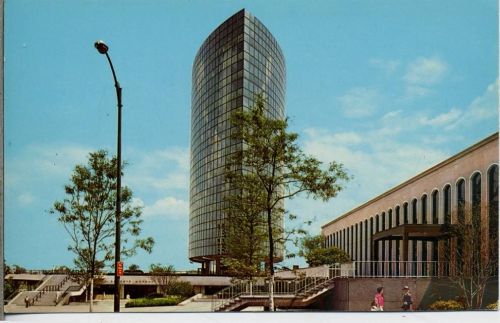 Das erste eliptische Bürogebäude auf der Welt, in Hartford, Conneticut, USA,H.P.Kopplemann AKU2 Bauwerk 1970/80