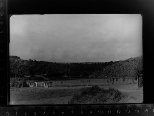 57537 W5248 Wissen , Sieg GLASNEGATIV Stadion