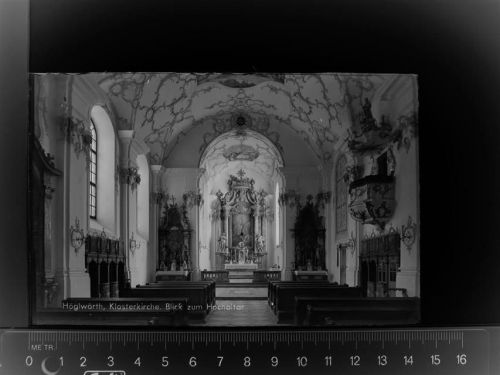 83454 W8233 Höglwörth b Bad Reichenhall GLASNEGATIV Klosterkirche Hochaltar