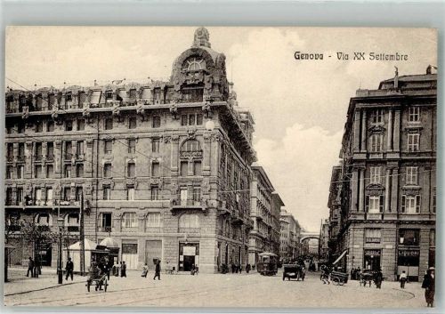 Genova Via XX. Settembre Straßenbahn