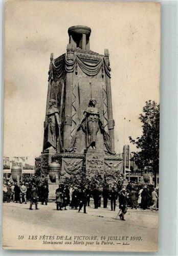 Paris Kriegerdenkmal Les Fétes de la Victoire 1910