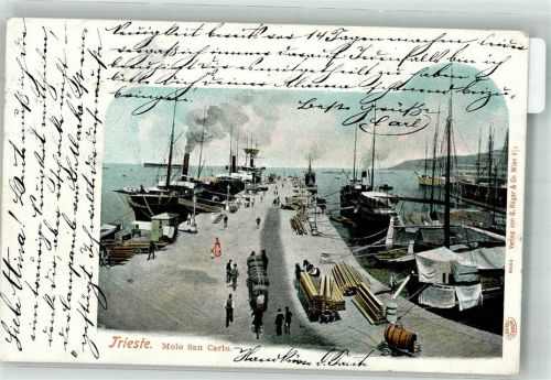 Trieste / Triest / Trst 1903 Hafen Molo San Carlo