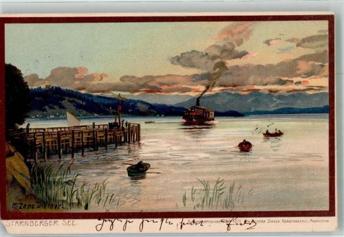1899 Zieher Otmar Starnberger See Künstler Postkarte No. 1375